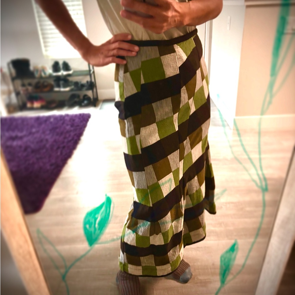 Yohji Yamamoto patch worked wool skirt - Picture 2 of 10